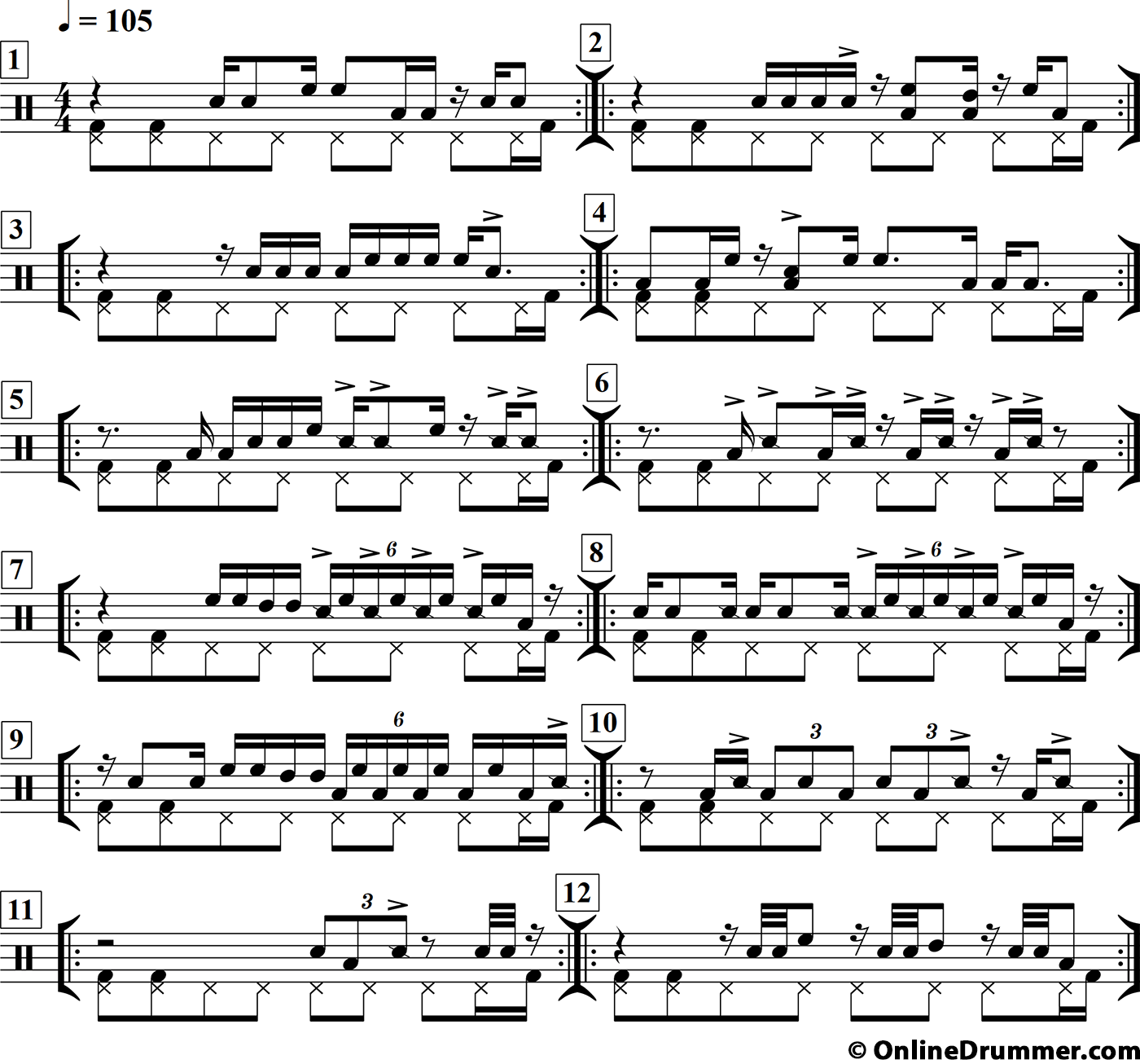 Fuß-Refrain-Drum-Fills und Solo-KonzeptFuß-Refrain-Drum-Fills und Solo-Konzept  