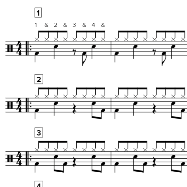 3. Rock Drumming with Eighth Rests