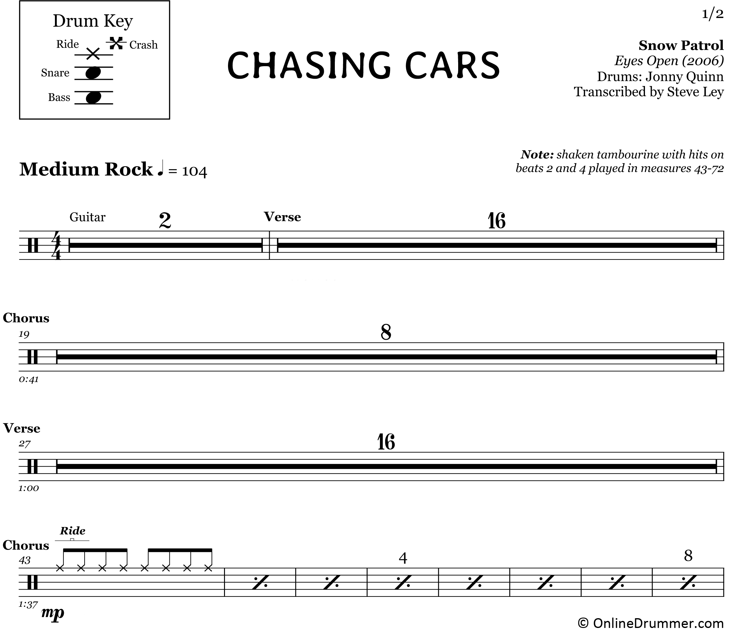 Chasing Cars – Snow Patrol (U)