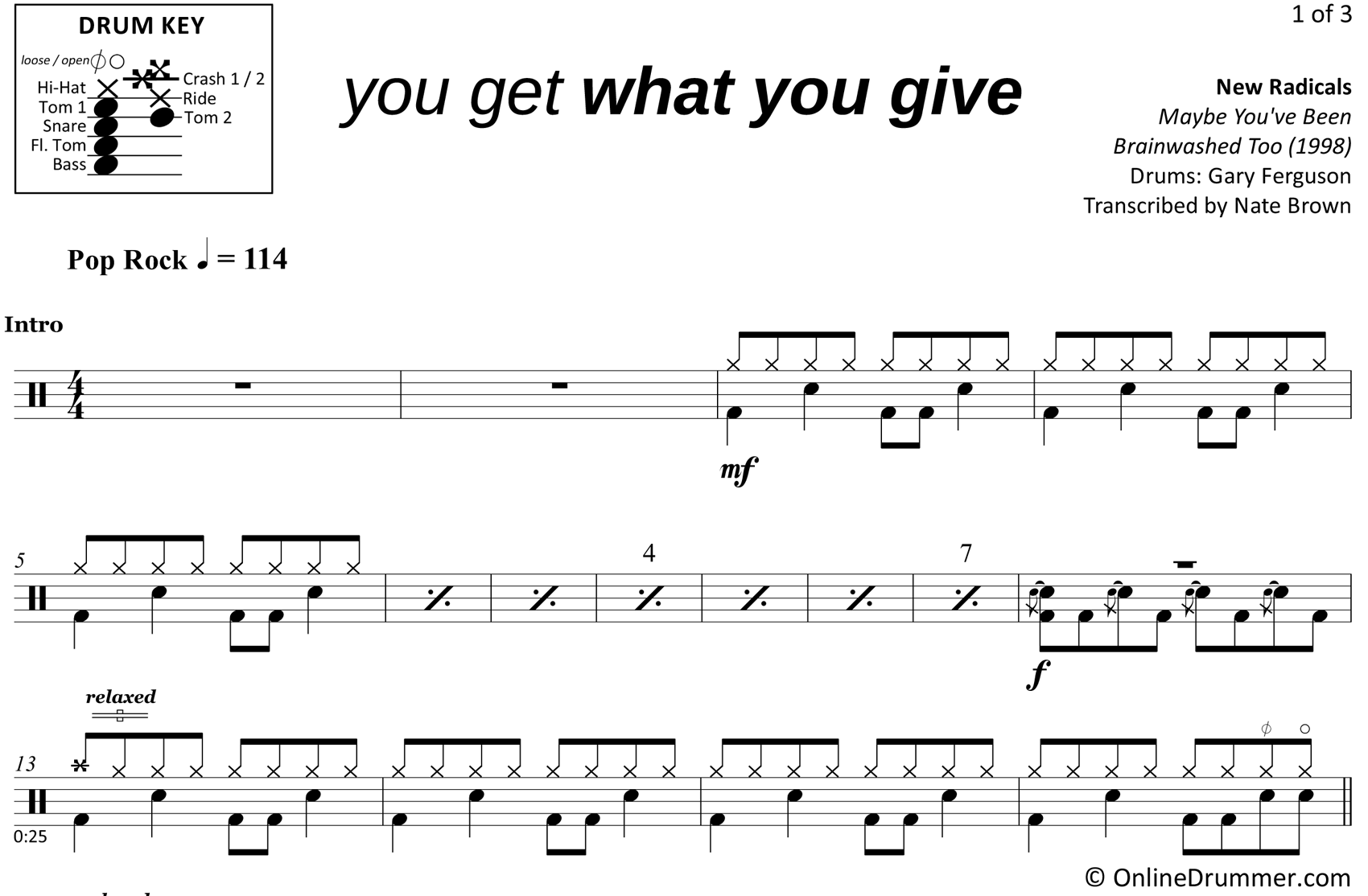 you-get-what-you-give-new-radicals-drum-sheet-music